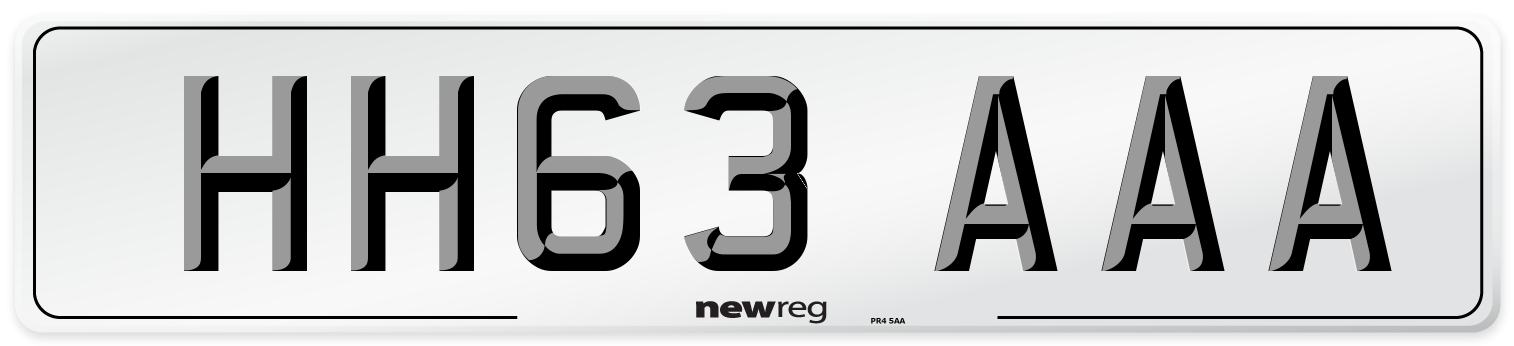 HH63 AAA Number Plate from New Reg
